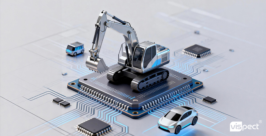 Construction site with Physical AI safety technology